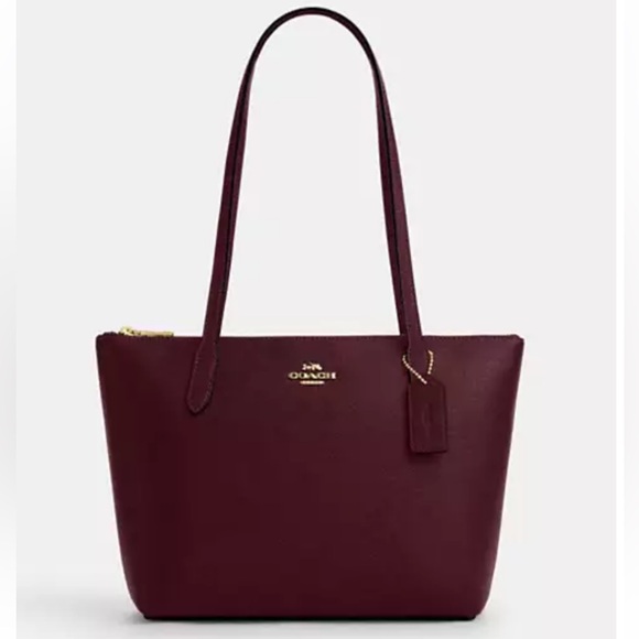 Coach Handbags - ♥️ Coach NWT Dark Wine Fiona Zip Tote Bag with Zipper Closure and Gold Hardware